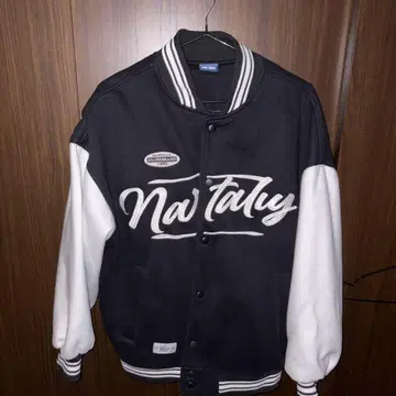 바시티 자켓 블랙 x 화이트