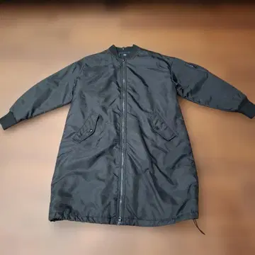 블랙 롱 코트 집업