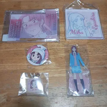 스킵과 로퍼 에가시라 미카 아크릴 스탠드 캔뱃지 등 5점