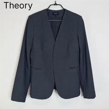 Theory 울 원단 노카라 자켓