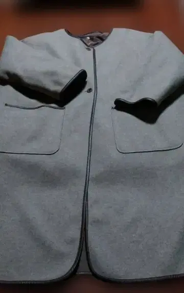 사만사 모스모스 이너 포함 파이핑 롱 코트