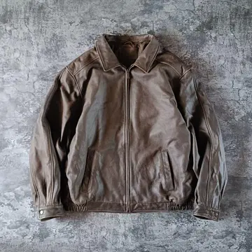 00s 크로프트앤배로우 크로프트 바로우 가죽 블루종 브라운 XL