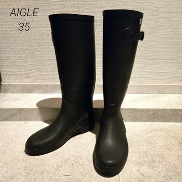 AIGLE 블랙 장화 레인부츠