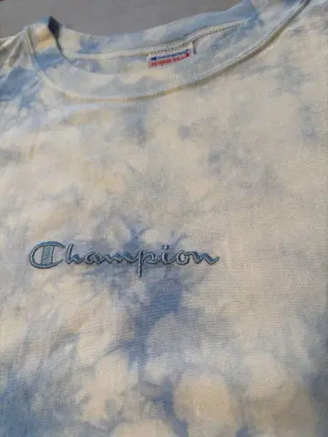 챔피온 리버스 위브 맨투맨 센터 로고 타이다이 트레이닝복