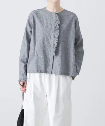 카구레 와셔 프릴 블라우스 CHECK [ 25AW ]