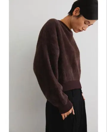 [ stylemixer ] 샤기 리브 니트 / 브라운 / 스타일미키서