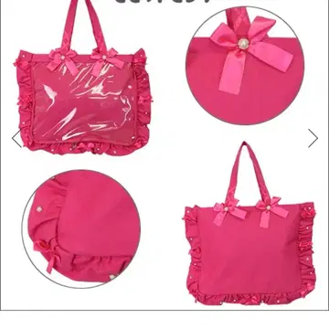 이타백 A3 비비드 핑크 자카마트 프릴 디자인 5주년