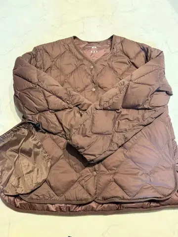 UNIQLO 울트라 라이트 다운 릴랙스 자켓 브라운