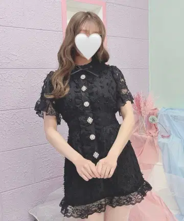 Swankiss 양산형 레이스 비쥬 원피스