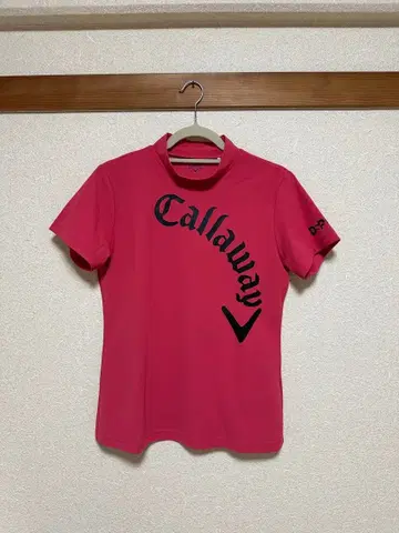 캘러웨이 핑크 모크넥 T셔츠 L 사이즈