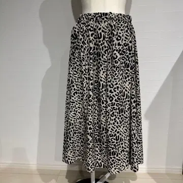 푸뉴즈! 레오파드 무늬 플레어 롱 스커트