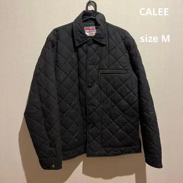 CALEE 블랙 퀼팅 자켓