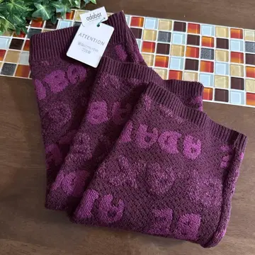 [ adabat ] 아다바트 레그 워머 로고 패턴 퍼플