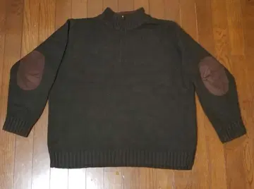 L.L.Bean 엘보 패치 하프 지퍼 니트 모스그린 XXL