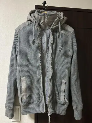 CROSSHATCH BLACK LABEL 니트 후드티 자켓