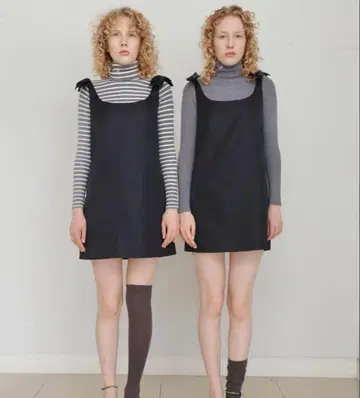 epine 에피누 리본 나일론 원피스