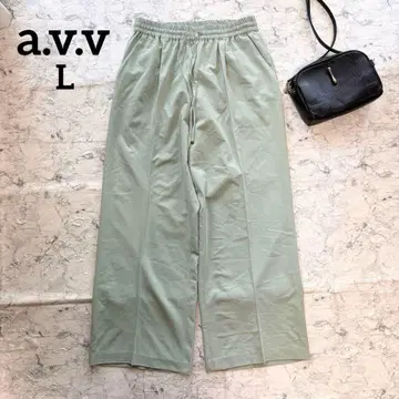 아름다운 실루엣 a.v.v 아베베 이지 와이드 팬츠 예쁜 색 편안함 L
