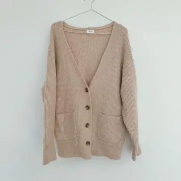 apart by V넥 니트 가디건 롱 버튼 프리 사이즈