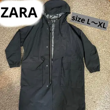 새상품급 ZARA 블랙 후드 부착 나일론 자켓 L~XL