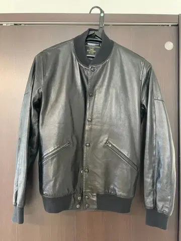 가죽 MA-1 플라이트 자켓 블랙