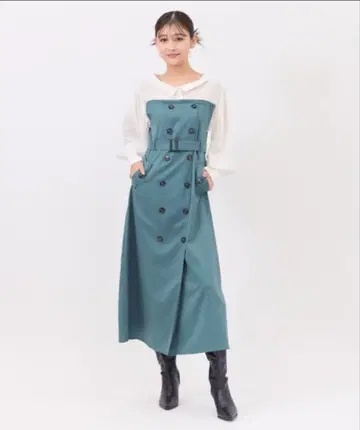 셔츠 레이어드 베어 원피스