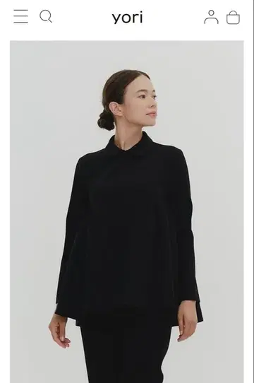 yori 사이드 개더 세레모니 블라우스