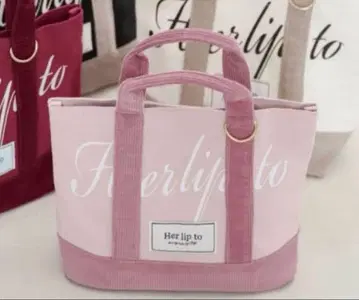 미사용 새상품 herlipto mini tote 루미네 토트백 핑크