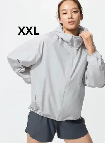 새상품 유니클로 포켓터블 UV컷 후드티 XXL