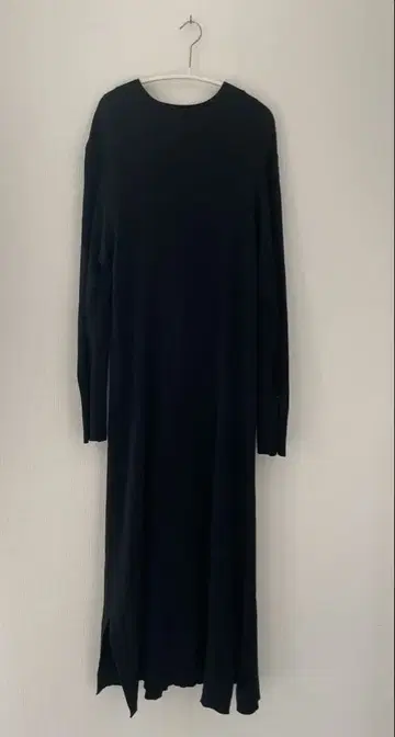 블랙 롱 니트 원피스 긴팔