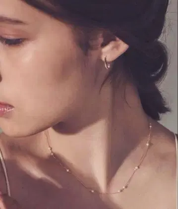 ete K10 무드 펄 목걸이 핑크 골드