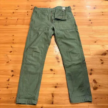 ok Slow 워크 팬츠 슬림 M 사이즈 올리브 그린