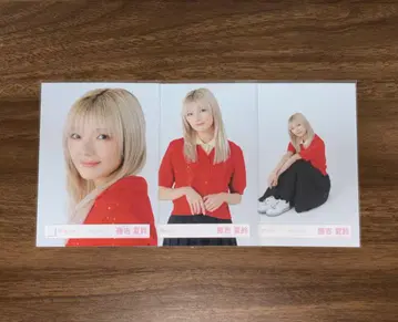 후지요시 카린 브로마이드 피케 셔츠 코디 요리 츄 앉은 모습 세미 컴프