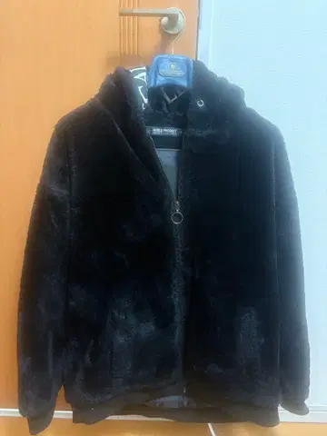 NOBLE PRODUCT 플리스 자켓 블랙 후드 부착