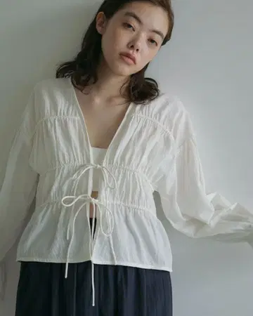 anuke Vneck Lace 블라우스
