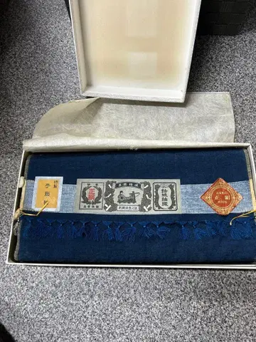 미사용 유키츠무기 실크 옷감 앙상블 남성용