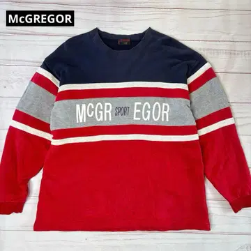 90s 구제 의류 McGREGOR 맥레거 멀티 컬러 절개 맨투맨