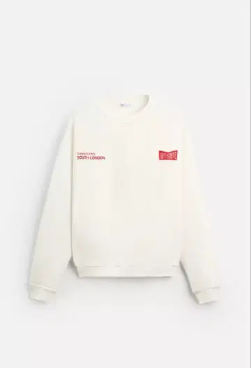 ZARA 콤비 프린트 스웻셔츠