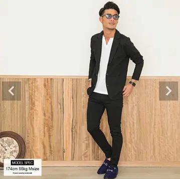 블랙 캐주얼 수트 M 사이즈