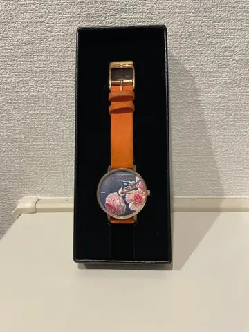 CHRISTIAN PAUL 꽃무늬 시계 천연 가죽 스트랩