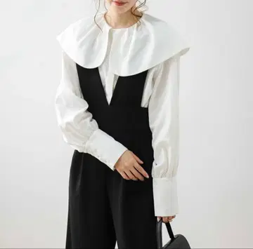 AMELY 빅 칼라 블라우스 셔츠