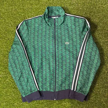 LACOSTE 트랙 자켓 모노그램 올 패턴 그린