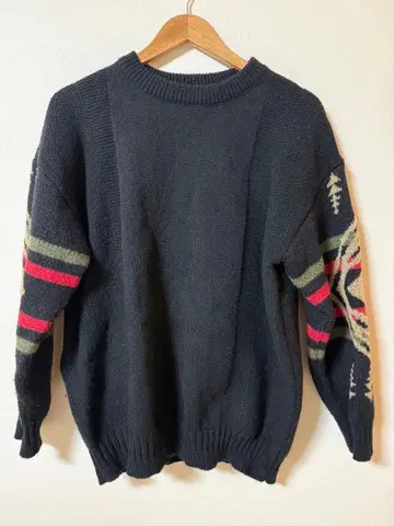 오르테가 스웨터 기하학 패턴