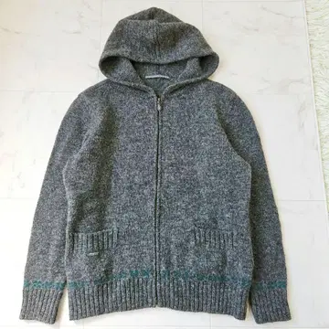 Mademoiselle NON NON 니트 후드티 후디니트 그레이