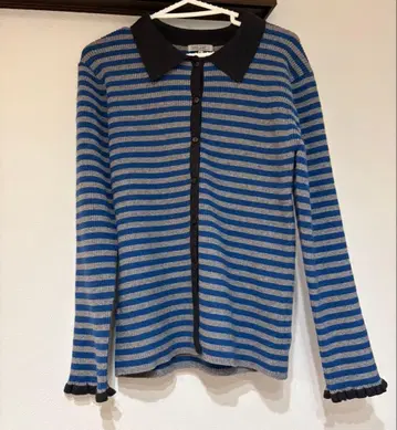 니코앤드 12G 프릴 커프스 리브 가디건