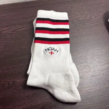 NOAH 스트라이프 삭스 화이트