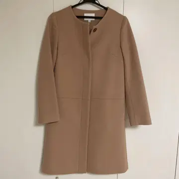 뷰티앤유스 노카라 코트 M 베이지