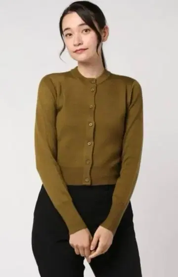 CLANE W JACQUARD KNIT CARDIGAN