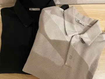 ZARA 텍스처 피케 셔츠 긴팔 세트 판매
