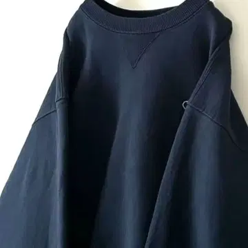 챔피온 로고 자수 두꺼운 플레인 무지 맨투맨 L 네이비 구제 의류