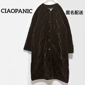 CIAOPANIC 차오패닉 퀼팅 벨로아 롱 코트